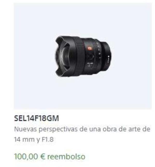 Oferta de Sel14f18gm por 100€ en Sony