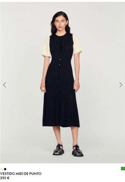 Oferta de Vestido Midi De Punto por 295€ en Sandro