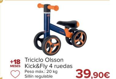 Oferta de Triciclo Olsson Kick&fly 4 Ruedas por 39,9€ en Carrefour