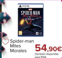 Oferta de Spider-man Miles Morales por 54,9€ en Carrefour