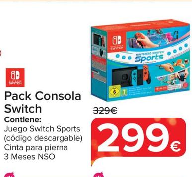 Oferta de Pack Consola por 299€ en Carrefour