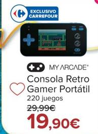 Oferta de Consola Retro Gamer Portatil por 19,9€ en Carrefour
