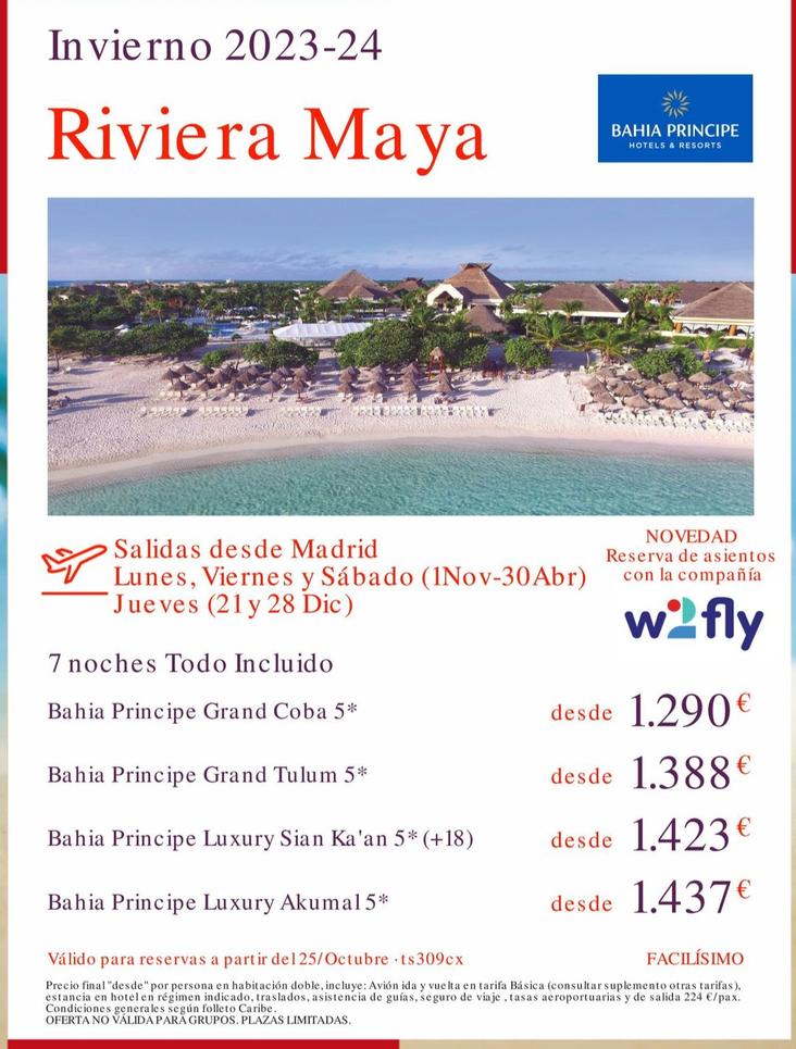 Oferta de Riviera Maya por 1290€ en Soltour