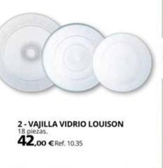 Oferta de Vajilla Vidrio Louison por 42€ en Coferdroza