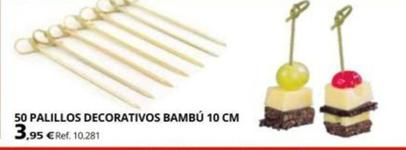 Oferta de 50 Palillos Decorativos Bambú 10 Cm por 3,95€ en Coferdroza