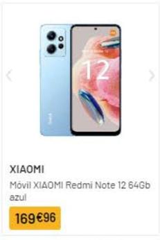 Oferta de Movil Redmi Note 12 64gb Azul por 169,96€ en Electro Depot