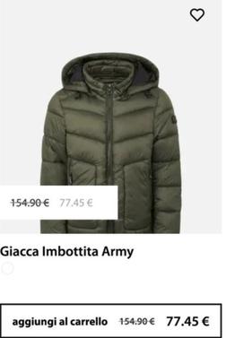 Oferta de Giacca Imbottita Army por 77,45€ en Boxeur des Rues