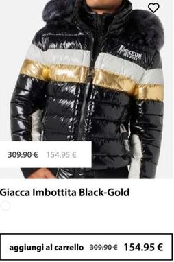 Oferta de Giacca Imbottita Black-gold por 154,95€ en Boxeur des Rues