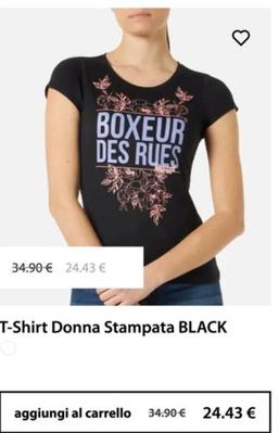 Oferta de T-shirt Donna Stampata por 24,43€ en Boxeur des Rues