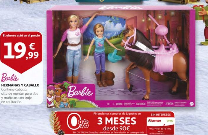 Oferta de Barbie Hermanas Y Caballo por 19,99€ en Alcampo