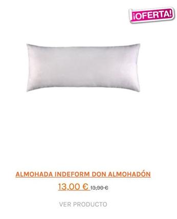 Oferta de Almohada Indeform Don Almohadón por 13€ en Revitex