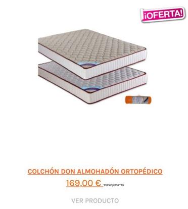 Oferta de Colchon Don Almohadon Ortopedico por 169€ en Revitex