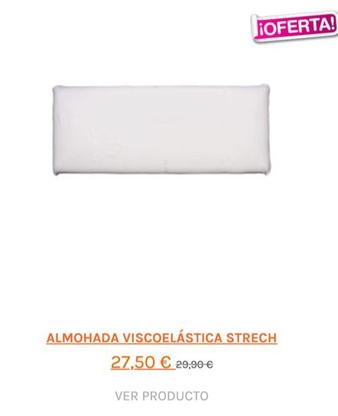 Oferta de Almohada Viscoelastica Strech por 27,5€ en Revitex