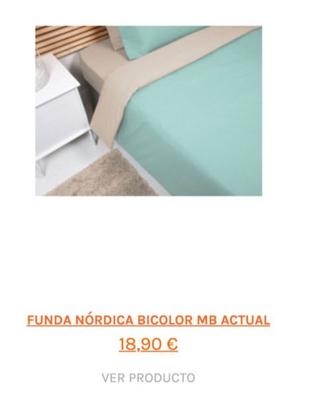 Oferta de Funda Nórdica Bicolor Mb Actual por 18,9€ en Revitex