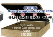 Oferta de Nuevo Canapé Madera Vito 2024 por 165,95€ en Konfortard