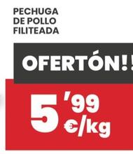 Oferta de Pechuga De Pollo Filiteada por 5,99€ en Díaz Cadenas