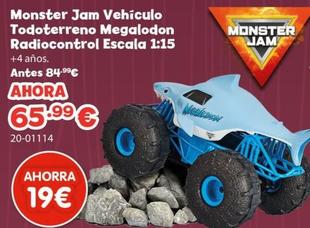 Oferta de Monster Jam - Vehiculo Todoterreno Megalodon Radiocontrol Escala 1:15 por 65,99€ en Juguetería Poly