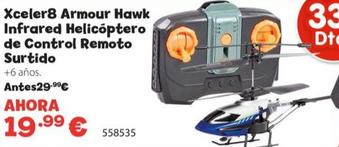 Oferta de Xceler8 Armour Hawk Infrared Helicoptero De Control Remoto Surtido por 19,99€ en Juguetería Poly