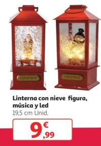 Oferta de Linterna Con Nieve Figura, Musica Y Led por 9,99€ en Alcampo