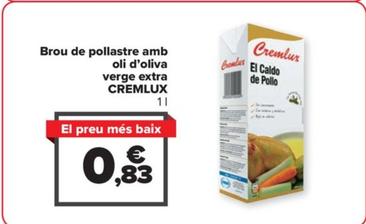 Oferta de Brou de pollastre amb oli d’oliva verge extra por 0,83€ en Carrefour Market