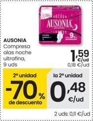 Oferta de Compresa Alas Noche Ultrafina por 1,59€ en Eroski