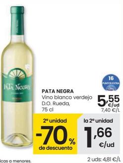 Vino blanco verdejo d.o. rueda Pata negra botella 75 cl - Supermercados DIA