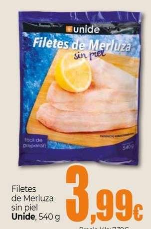 Oferta de Filetes De Merluza Sin Piel por 3,99€ en Unide Market