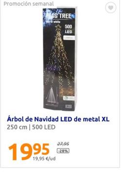 Oferta de Árbol De Navidad Led De Metal Xl por 19,95€ en Action