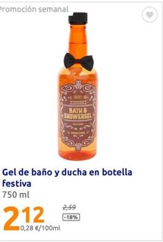Oferta de Gel De Baño Y Ducha En Botella Festiva por 2,12€ en Action