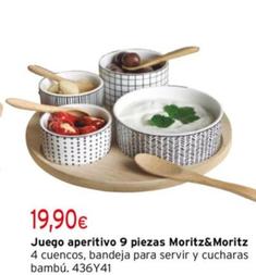 Oferta de Moritz&moritz - Juego Aperitivo 9 Piezas por 19,9€ en Cadena88