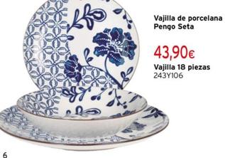 Oferta de Vajilla De Porcelana Ponge Seta por 43,9€ en Cadena88