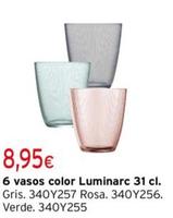 Oferta de 6 Vasos Color por 8,95€ en Cadena88