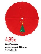 Oferta de Faldón Rojo Decorado Ø 90 Cm por 4,95€ en Cadena88