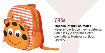 Oferta de Mochila Infantil Animales por 7,95€ en Cadena88