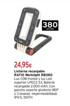 Oferta de Linterna Recargable Worklight Rb380 por 24,95€ en Cadena88