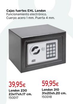 Oferta de Cajas Fuertes Ehl London por 39,95€ en Cadena88