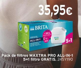 Pack de 5+1 filtros de jarra BRITA Maxtra Pro All-in-1