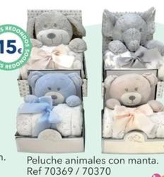 Oferta de Peluche Animales Con Manta por 15€ en Tiendas MGI