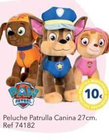 Oferta de Peluche Patrulla Canina 27cm. por 10€ en Tiendas MGI