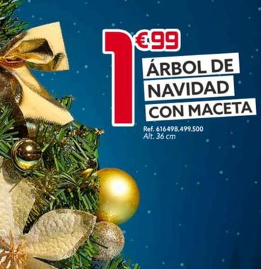 Oferta de Arbol De Navidad Con Maceta por 1,99€ en GiFi