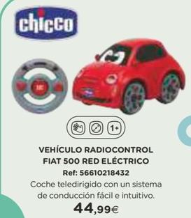 Oferta de Vehículo Radiocontrol Fiat 500 Red Eléctrico por 44,99€ en El Corte Inglés