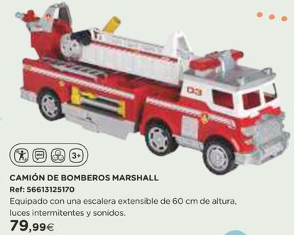 Oferta de Camión De Bomberos Marshall por 79,99€ en El Corte Inglés