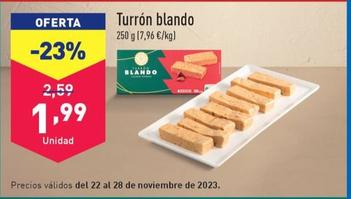 Oferta de Turron Blando por 1,99€ en ALDI