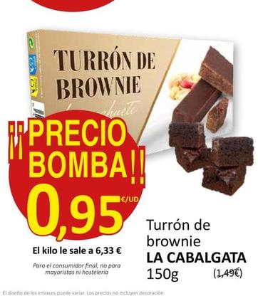 Oferta de La Cabalgata - Turrón De Brownie por 0,95€ en SPAR