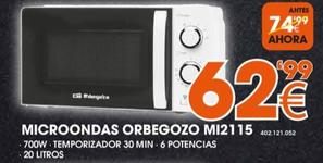 Oferta de Microondas Mi2115 por 62,99€ en Expert