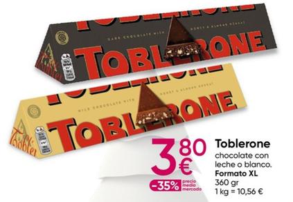 Oferta de Toblerone - Chocolate Con Leche O Blanco por 3,8€ en Pepco