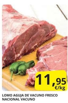 Oferta de Lomo Aguja De Vacuno Fresco Nacional Vacuno por 11,95€ en Supermercados MAS