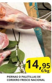 Oferta de Piernas O Paletillas De Cordero Fresco Nacional por 14,95€ en Supermercados MAS