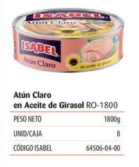Oferta de Atún Claro En Aceite De Girasol Ro-1800 en Isabel