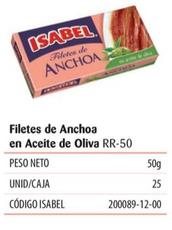 Oferta de Filetes De Anchoa En Aceite De Oliva en Isabel